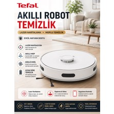 Tefal Lazer Navigasyonlu Evcil Hayvan Dostu Akıllı Robot Süpürge Islak Kuru Temizlik Yapan Elektronik Su Kontrollü Geniş Hazneli Paspaslı Cihaz