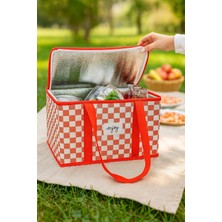 Özbience Termo Yalıtımlı Piknik Çantası 35X20X20 Cm, Sıcak ve Soğuk Tutucu