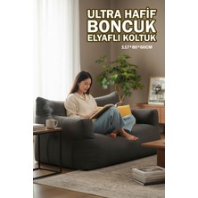 Özbience Yumuşak Mikro Partikül Süngerli Çift Kişilik Koltuk, Koyu Gri
