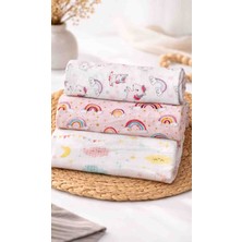 Childmechild Çok Amaçlı Müslin Örtü&battaniye 3 Lü Set %100 Pamuk 80X90 cm