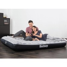 Bestway Konforlu Çift Kişilik Şişme Yatak, Dahili Pompa ile Kolay Kullanım