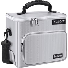 Özbience Yalıtımlı 2204°C 4000°F Yanmaz Lipo Pil Çantası, Cepli ve Omuz Askılı