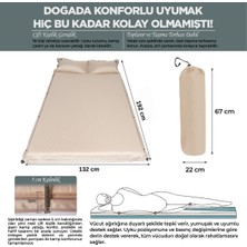Özbience Çift Kişilik Kendiliğinden Şişen Kamp Yatağı, Yastık ve Pompa Hediye