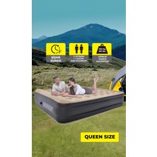 Özbience Yüksek Konforlu Elektrikli Şişme Yatak 203X157X47CM, Rahat Uyku Keyfi