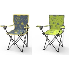 Özbience Katlanabilir Kamp Sandalyesi Çiftli Taşımalı Piknik Koltuğu