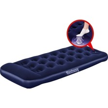 Bestway Şişme Yatak, Tek Kişilik, Ayak Pompalı, 185X76X28 Cm, Rahat Uyku