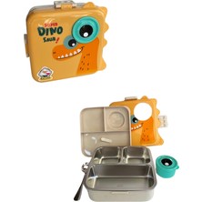 Astral Dino Ithal Çelik Lunch Box – LX-7116 (17 x 17 x 9 Cm)