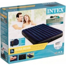 intex Konforlu Çift Kişilik Şişme Yatak Seti 2 Yastık ve Pompa Dahil 25 cm Yüksek Kaliteli Fiber Malzeme