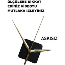 Cnr Shop Saat Mekanizması, 18 mm Şaft Boyu Sessiz Çalışır Saat Motoru Akrep-Yelkovan-Saniye-(Askısız)