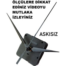 Cnr Shop Saat Mekanizması, 18 mm Şaft Boyu Sessiz Çalışır Saat Motoru Akrep-Yelkovan-Saniye-(Askısız)