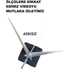 Cnr Shop Saat Mekanizması 22 mm Şaft Boyu Saat Makinesi Sessiz Çalışır Akrep-Yelkovan-Saniye-(Askısız)