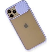Najmaddin Newface iPhone 11 Pro Kılıf Palm Buzlu Kamera Sürgülü Silikon - Lila Najmaddin Markao