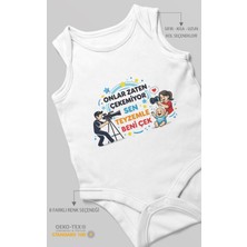Morivo Kids Teyzeye Özel Sıfır Kollu Bebek Zıbını %100 Pamuk