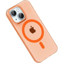 Najmaddin Joko Apple iPhone 14 Pc Blank Magsafe Kapak - Turuncu Najmaddin Markaon