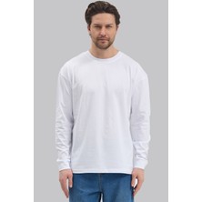 Mencod 5615 Erkek Uzun Kollu Basic T-Shirt %100 Pamuk Regular Fit Bisiklet Yaka Sweat