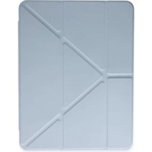 Najmaddin Newface iPad Pro 12.9 (2021) Kılıf Kalemlikli Mars Tablet Kılıfı - Mavi Najmaddin Mar