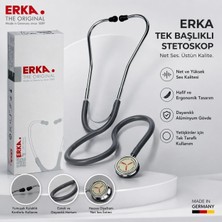 Erka Pediatrik Steteskop Gri -  Çocuk Doktor Steteskopu Yüksek Kalite Ses Kalitesi