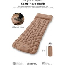Özbience Katlanabilir Ayakla Şişen Uyku Yatağı 195X68 Cm, Yastıklı ve Konforlu