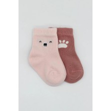 Senka Mey Ithalat® Bear Penye Soket Çorap 2'li BS10116 Pembe(Adet Fi̇yatidir)