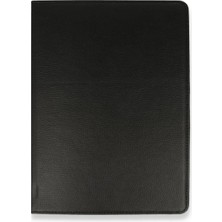 Najmaddin Newface iPad Pro 12.9 (2021) Kılıf 360 Tablet Deri Kılıf - Siyah Najmaddin Markaon