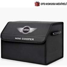 Autowise Mını Cooper Marka Logolu Oto Bagaj Organizer Çanta Oto Bagaj Çantası 2 Bölmeli Suni Deri
