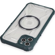 Najmaddin Newface iPhone 11 Pro Max Kılıf Prag Magneticsafe Kapak - Koyu Yeşil Najmaddin Markaon