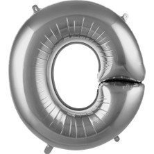 Deniz Parti O Harfi Gümüş Folyo Balon 34"- 76 cm
