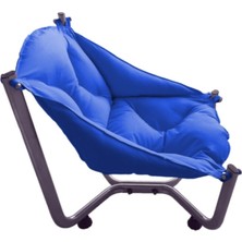 Özbience Mavi Renkli Ergonomik Saks Balkon Bahçe Sahil Koltuğu