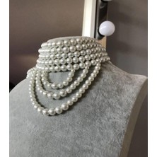 Zey Parıltı Çok Katlı Inci Kolye