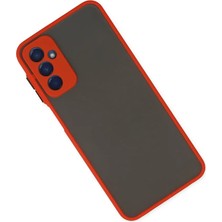 Najmaddin Newface Samsung Galaxy M13 Kılıf Montreal Silikon Kapak - Kırmızı Najmaddin Markaon