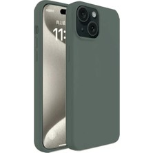 Najmaddin Newface iPhone 15 Plus Kılıf First Silikon - Koyu Yeşil Najmaddin Markaon