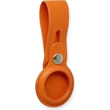 Najmaddin Newface Airtag Askılı Deri Kılıf - Turuncu Najmaddin Markaon