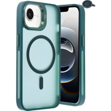 Najmaddin Joko iPhone 16E Flet Lens Magsafe Kapak - Koyu Yeşil Najmaddin Markaon