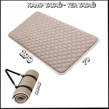 Özbience Yakala Bej Katlanır Kamp Yatağı 70X190CM, Su Geçirmez, Rahat ve Hafif