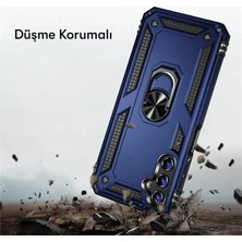 Najmaddin Newface Samsung Galaxy A04S Kılıf Sofya Yüzüklü Silikon Kapak - Yeşil Najmaddin Mark