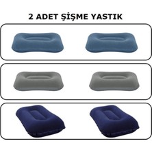 Bestway Iki Adet 67121 Şişme Yastık 42X26X10 cm Gri ve Mavi Set