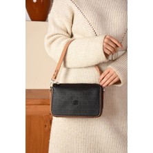 Just Polo Günlük Kombinlere Uygun Kadın Kabartma Baskılı El ve Omuz Çantası Shoulder Bag