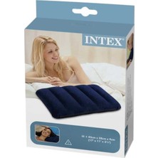 intex Kadife Kaplı Şişme Yastık 43X28X9 cm Rahat ve Şık Tasarım