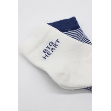 Senka Mey Ithalat® 2'li Big Heart Penye Soket Çorap 10117 Lacivert