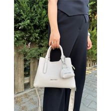 Just Polo Yeni Sezon 3 Bölmeli Yumuşak Deri Şık El ve Omuz Çantası Shopper 22 x 18 cm