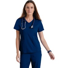 Grey’s Anatomy Moto GIT033 Medikal Giyim Doktor Scrubs Cerrahi Tek Üst Likralı Hastane Üniforması