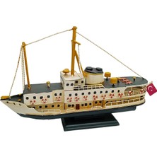 Dünyadan Hediyeler Dekoratif Metal Gemi Istanbul Yolcu Vapuru 34CM