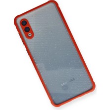 Najmaddin Newface Samsung Galaxy A02 Kılıf Miami Şeffaf Silikon - Kırmızı Najmaddin Markaon