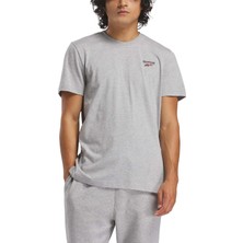 Reebok Id Small Logo Tee Gri Erkek Kısa Kol T-Shirt