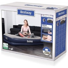Bestway Yüksek Konforlu 191X97X36CM Tek Kişilik Şişme Yatak Gri, Pompa Dahil