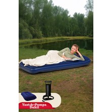 Bestway Yüksek Konforlu Tek Kişilik Tek Katlı Şişme Yatak ve Yastık 185X76CM