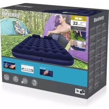 Özbience Şişme Yatak 2 Yastık Pompa Kamp Yatağı 203X152X22 cm