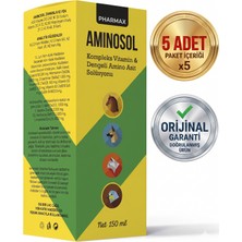 Pharmax Aminosol 150 ml x 5 Adet Ekonomik Set (Iştah Açıcı ve Bağışıklık Güçlendirici Multivitamin)
