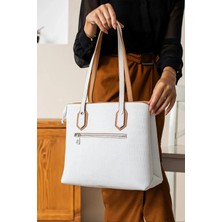 Just Polo Günlük Kombinlere Uygun Kadın Orijinal Büyük Boy 2 Bölmeli Şık El Çantası Large Tote Bag