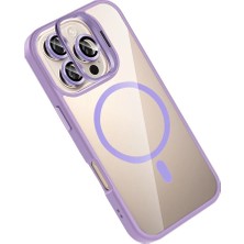 Najmaddin Joko Apple iPhone 16 Pro Max Remim Lensli Magsafe Standlı Kapak - Lila Najmaddin Markaon